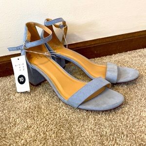 Blue Boxed Heels